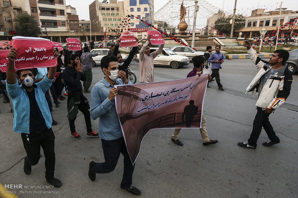 اعتراض مردم خوزستان به مشکلات روزهای اخیر