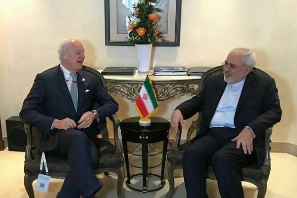 ظریف با نماینده ویژه سازمان ملل در امور سوریه دیدار کرد