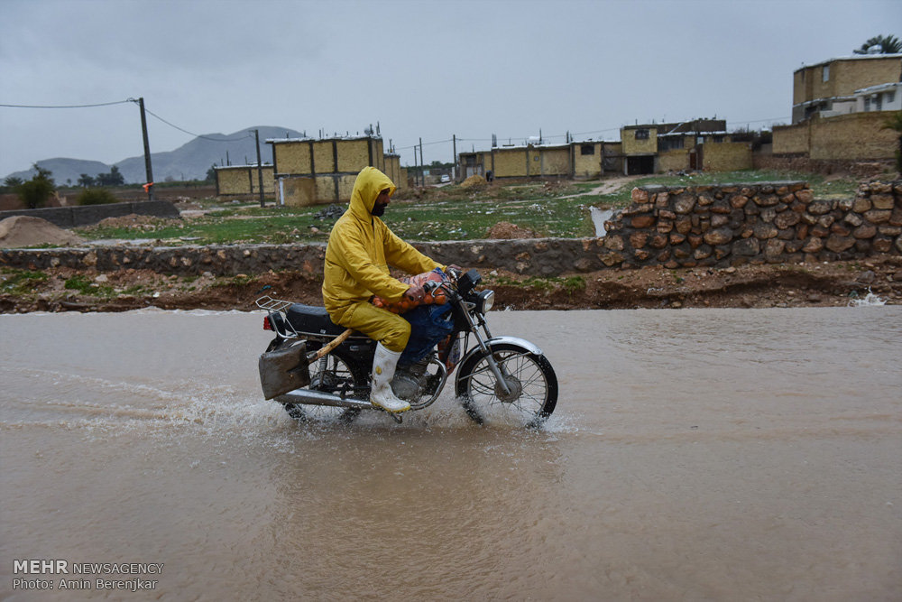 بارش شدید باران در شهرستان داراب استان فارس