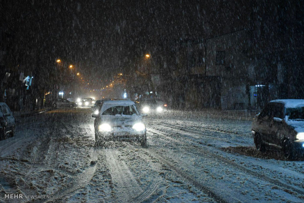 بارش شدید برف در شهرستان مرزی آستارا