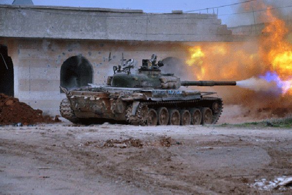 فیلم/نبرد ارتش سوریه با تروریستهای جبهه النصره در درعا