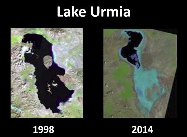 عکس‌های یادداشت گری لوییس برای مهر از دریاچه ارومیه
