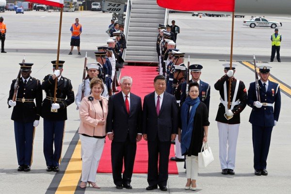وزیر خارجه آمریکا و رئیس جمهور چین 