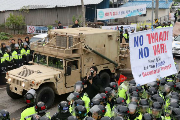 آغاز انتقال سامانه موشکی تاد به کره جنوبی در میان اعتراضات مردمی