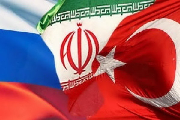 پرچم روسیه ترکیه و ایران