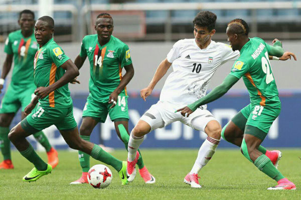 پیروزی تیم فوتبال جوانان ایران برابر پرتغال در نیمه اول