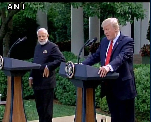 نشست خبری ترامپ و نخست وزیر هند آغاز شد