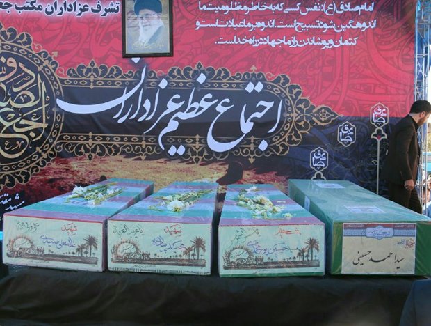 اجتماع بزرگ صادقیون در مشهد برگزار شد/تشییع چهار شهید مدافع حرم
