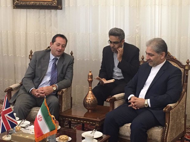 دیدار جبارزاده استاندار آذربایجان شرقی با نیکولاس هاپتون، سفیر انگلستان در ایران