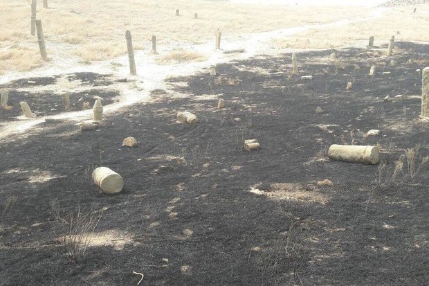 آتش سوزی قبرستان خالد نبی - کراپ‌شده - کراپ‌شده