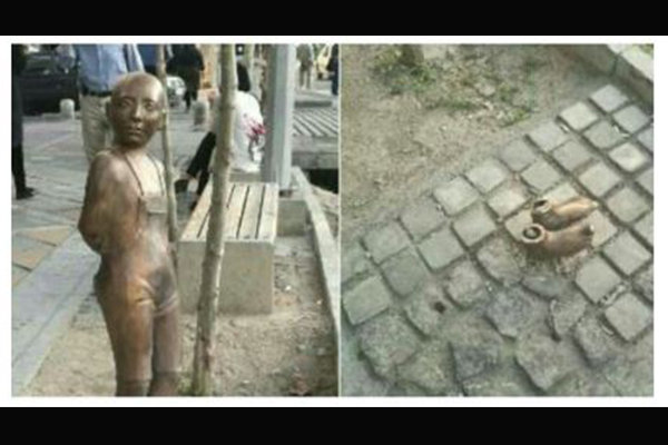 شکایت انتظامی درباره دزدیده شدن مجسمه «کودک»/ مردم گزارش بدهند