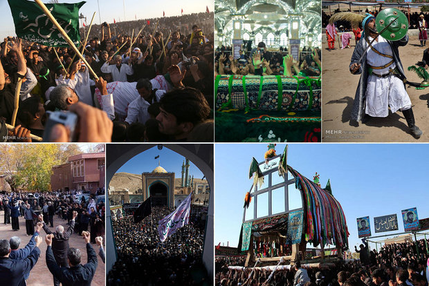 نصف‌جهان نخل عزای حسینی(ع) را بر دوش می‌کشد/اجرای تعزیه‌ ۵۰۰ ساله