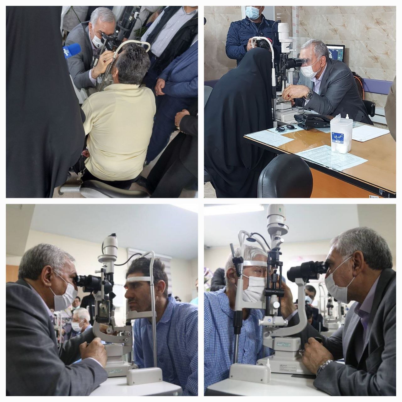 بازدید عین اللهی از دو بیمارستان پایتخت/ معاینه چشم بیماران