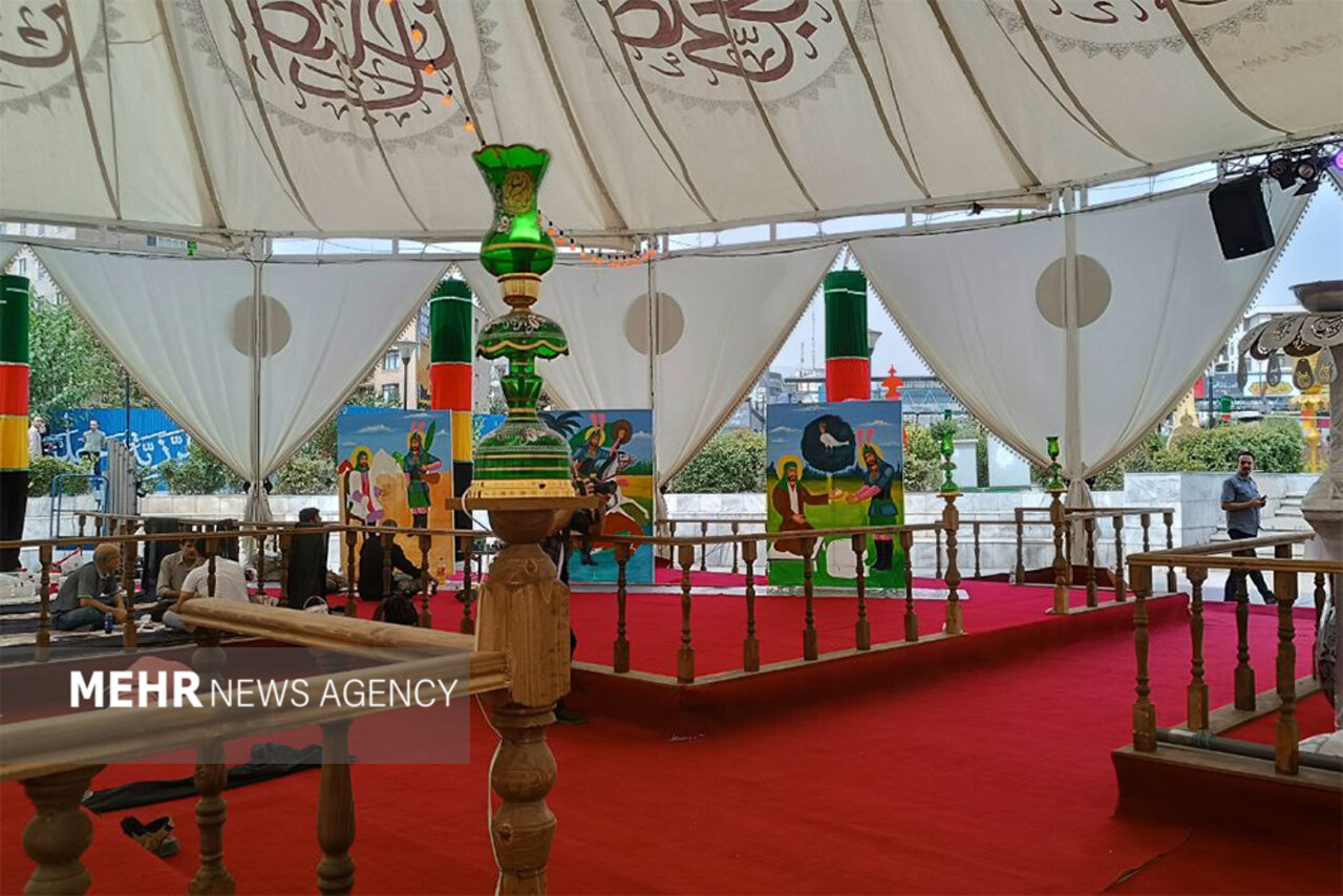 در این «خیمه»ضیافت نقش و آینه برپاست/ساخت «ذوالجناح» با آینهکاری