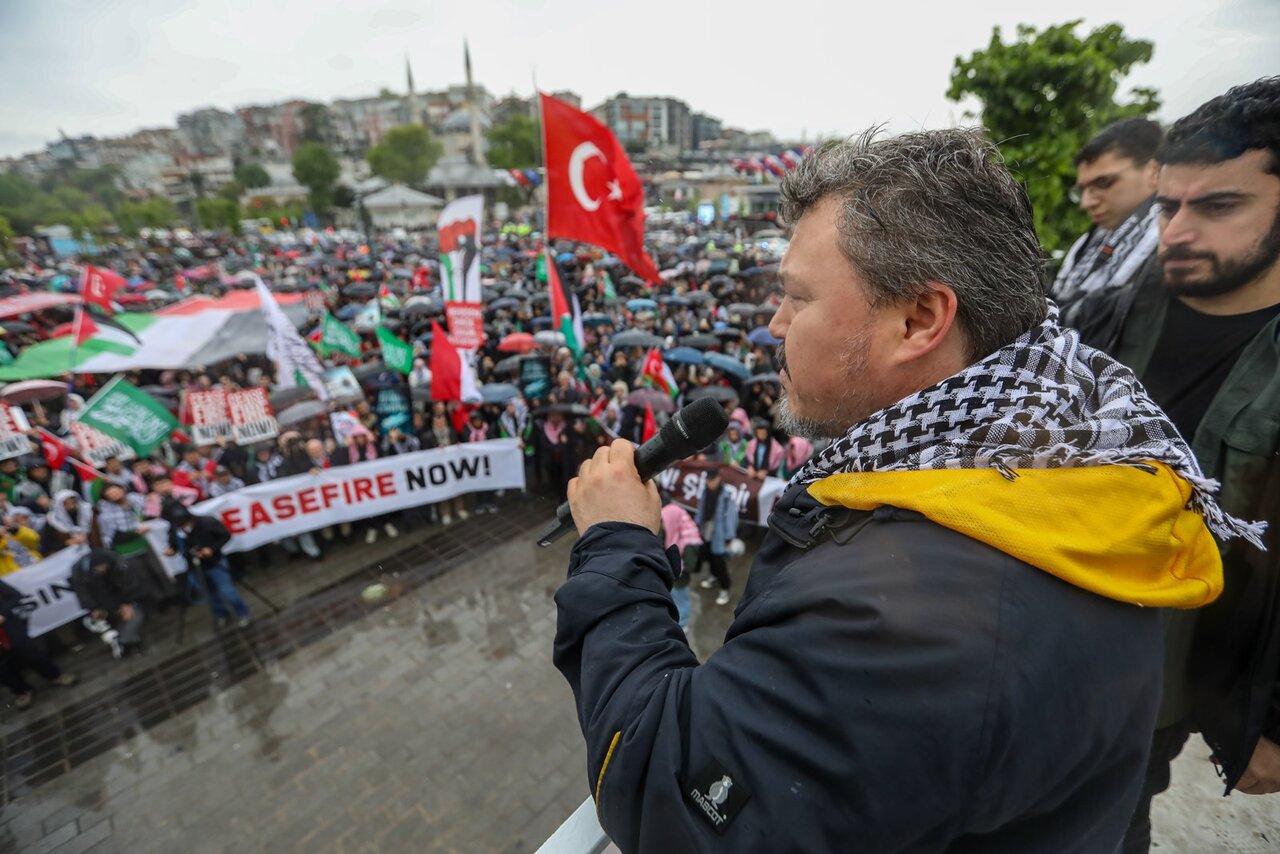 تظاهرات باشکوه مردم ترکیه در حمایت از غزه+ فیلم و عکس