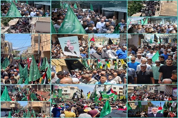 خشم فلسطینیها ساکن اردوگاههای لبنان از ترور هنیه+فیلم