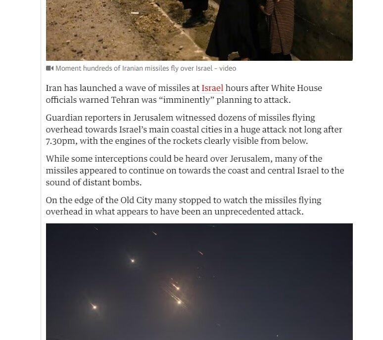 واکنش رسانههای جهان به حملات موشکی ایران به اراضی اشغالی