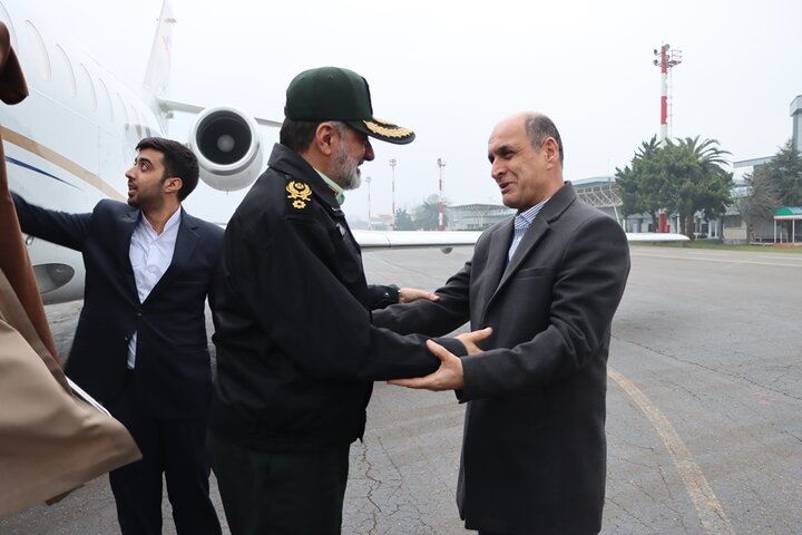 سردار رادان وارد گیلان شد سردار رادان وارد گیلان شد