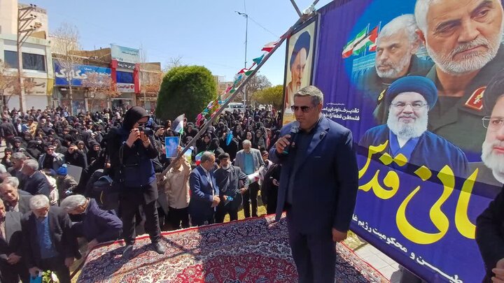 راهپیمایی گسترده روز قدس در تربت حیدریه راهپیمایی گسترده روز قدس در تربت حیدریه