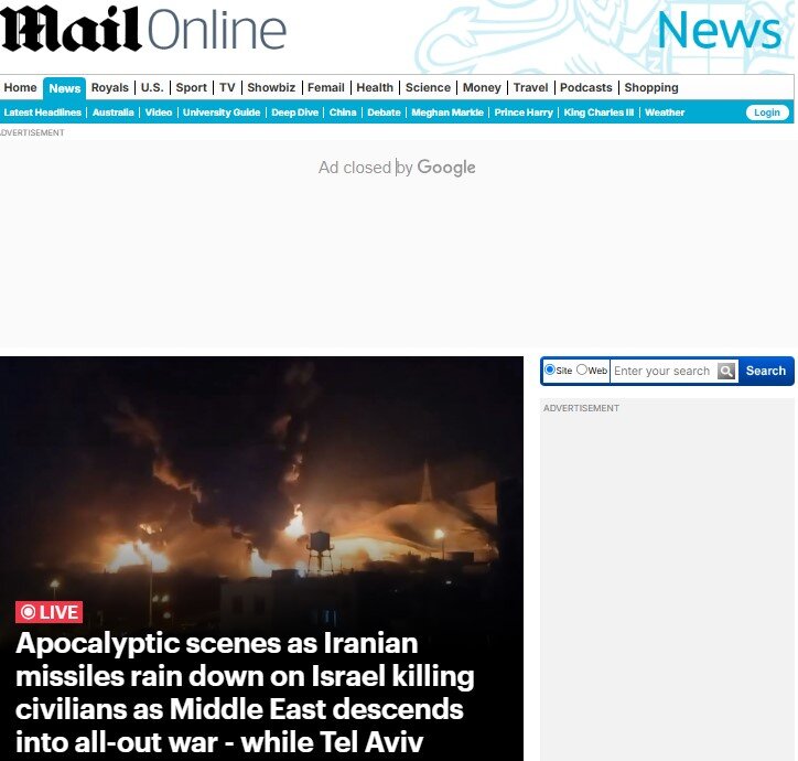 Tehran's devastating attacks against Tel Aviv shift tone in foreign media coverage