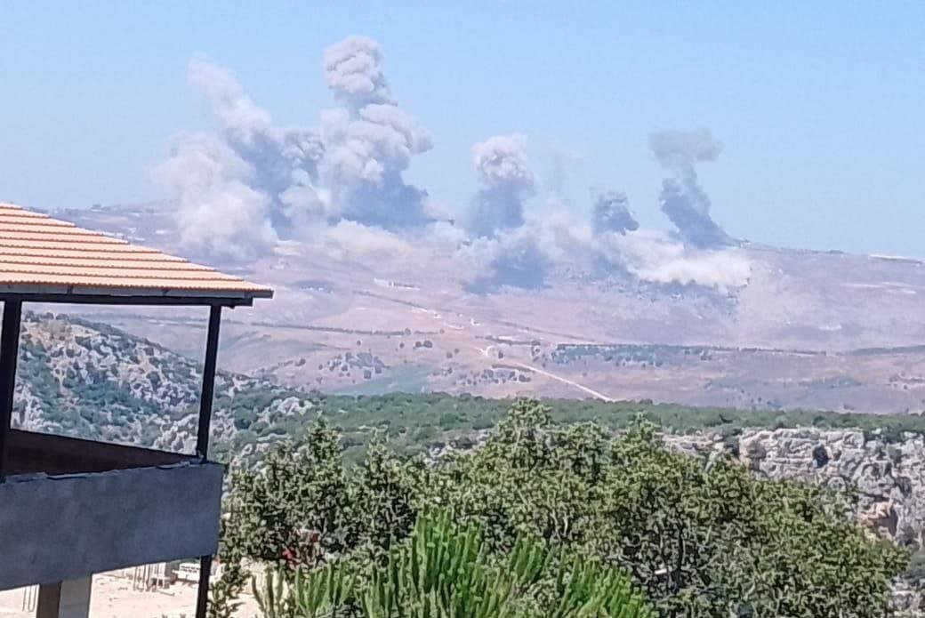 بمباران گسترده مناطقی در جنوب لبنان توسط رژیم صهیونیستی + فیلم و عکس
