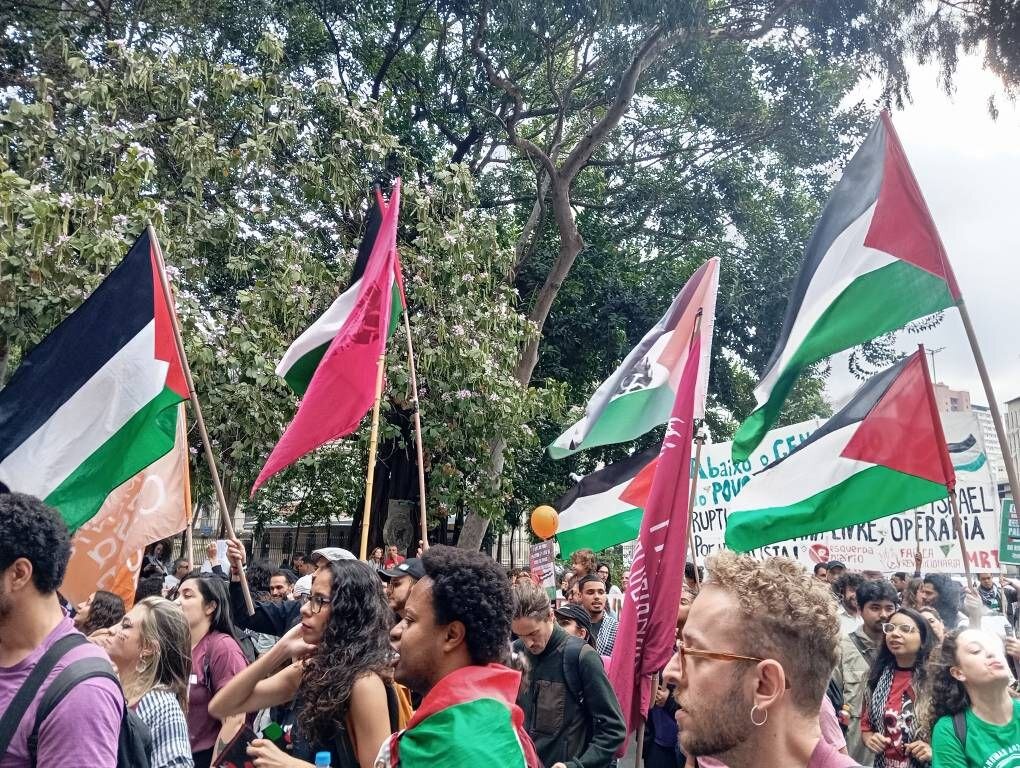 برگزاری تظاهرات گسترده در برزیل در حمایت از کاروان «صمود» + فیلم و عکس