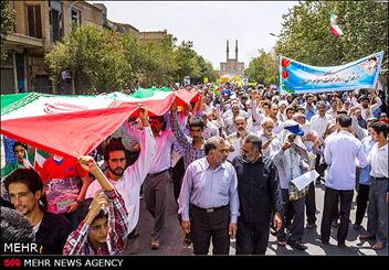 فریاد مرگ بر آمریکا در خیابان‌های تهران طنین انداز شد