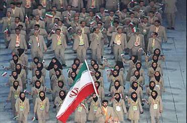 کاروان ایران - رژه ورزشکاران - پرچمدار 