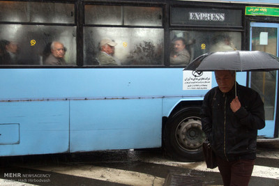 بارش باران پاییزی در تهران