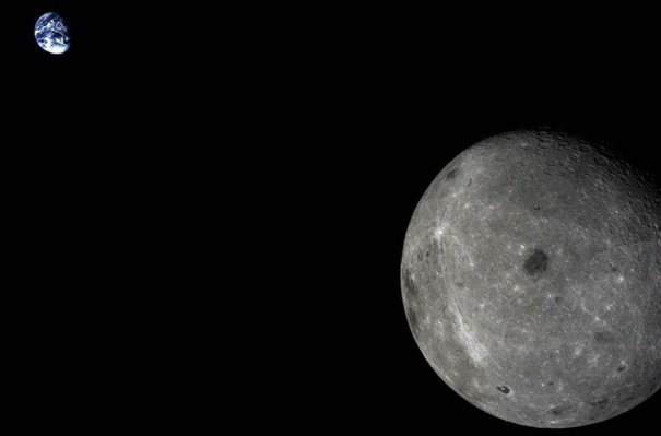 تصویر شگفت انگیز فضاپیمای چینی از ماه و زمین