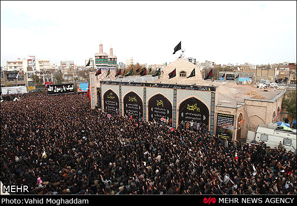 همایش عصر عاشورائیان در اردبیل برگزار شد/ ندای "یا حسین" از فرش تا عرش