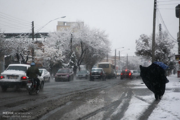 بارش برف در کرمان