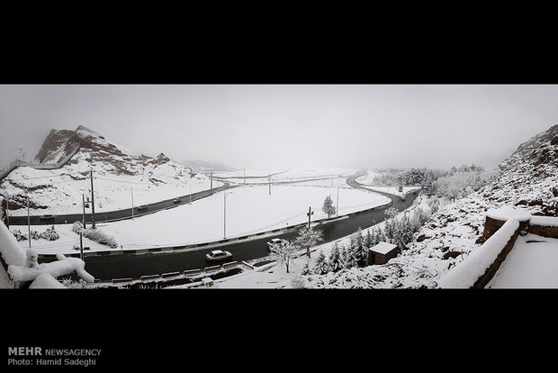 بارش برف در کرمان