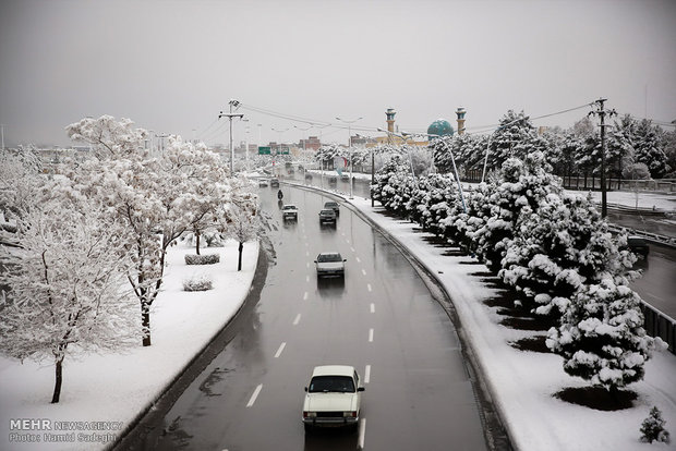 بارش برف در کرمان