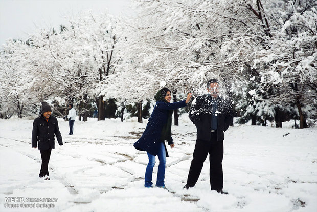 بارش برف در کرمان