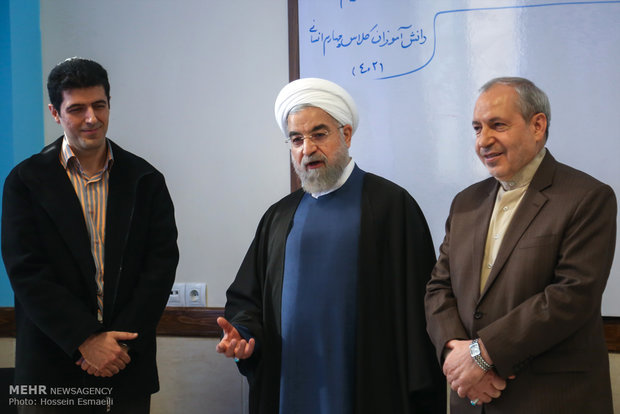 بازدید حسن روحانی  رئیس جمهور  پروژه های آموزشی،پژوهشی و ورزشی وزارت آموزش و پرورش 