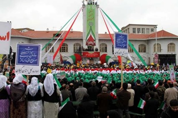 قدردانی مسئولان استان گيلان از حضور مردم در راهپیمایی ۲۲ بهمن