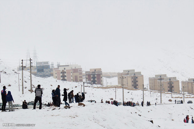 بارش برف در شهمیرزاد