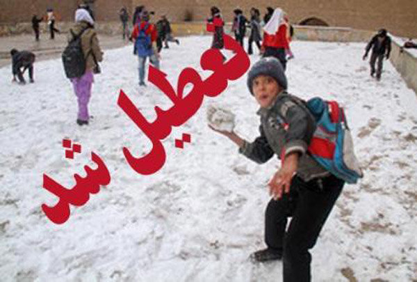 بارش برف مدارس شماری از شهرهای استان کردستان را تعطیل کرد