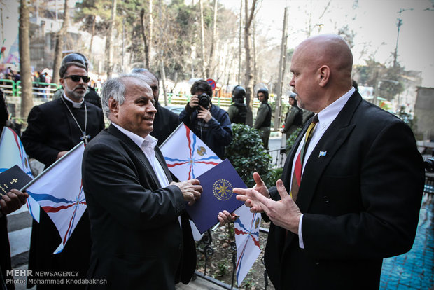 تجمع جامعه آشوریان ایران در مقابل نمایندگی سازمان ملل در تهران 