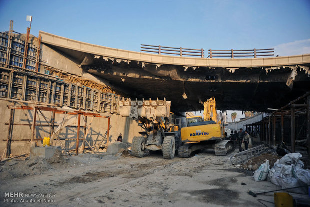 مراحل ساخت تا  افتتاح زیرگذر میدان معلم گرگان 