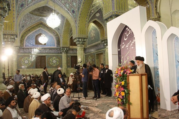 افتتاح بنای عظیم مسجد امام حسن عسکری(ع) با حضور سه مرجع تقلید