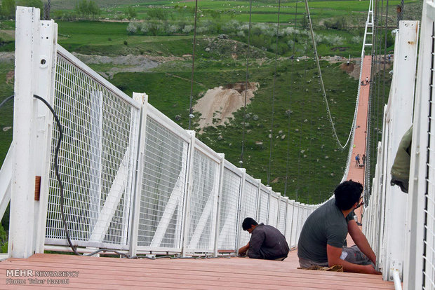 اعلى جسر معلق في الشرق الاوسط بمحافظة اردبيل