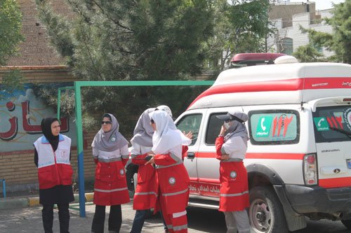دانش‌آموزان ورامین برای مواجهه با شرایط بحرانی آموزش دیدند