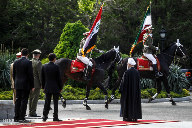 مراسم استقبال رسمی از رئیس جمهور عراق