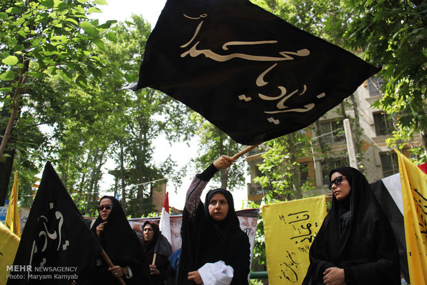 تجمع جامعه پزشکی در اعتراض به جنایات آل سعود