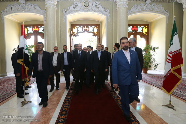 لقاء رئيسي البرلماني الايراني والسوري