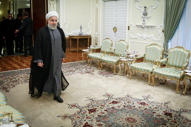 President Rouhani, Syrian official meet