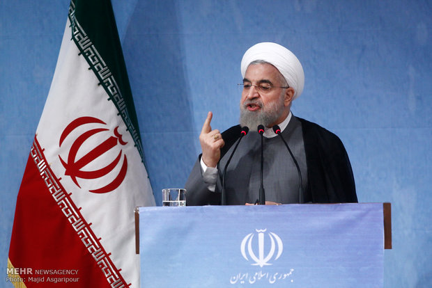 حسن روحاني في  مراسم الدورة العاشرة لمنح الجائزة الوطنية للبيئة