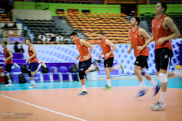 Rehearsal session of Iran, United States Volleyball teams 